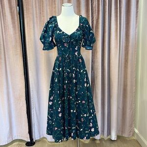 NWT Hill House Ophelia Dress Moody Floral, XS